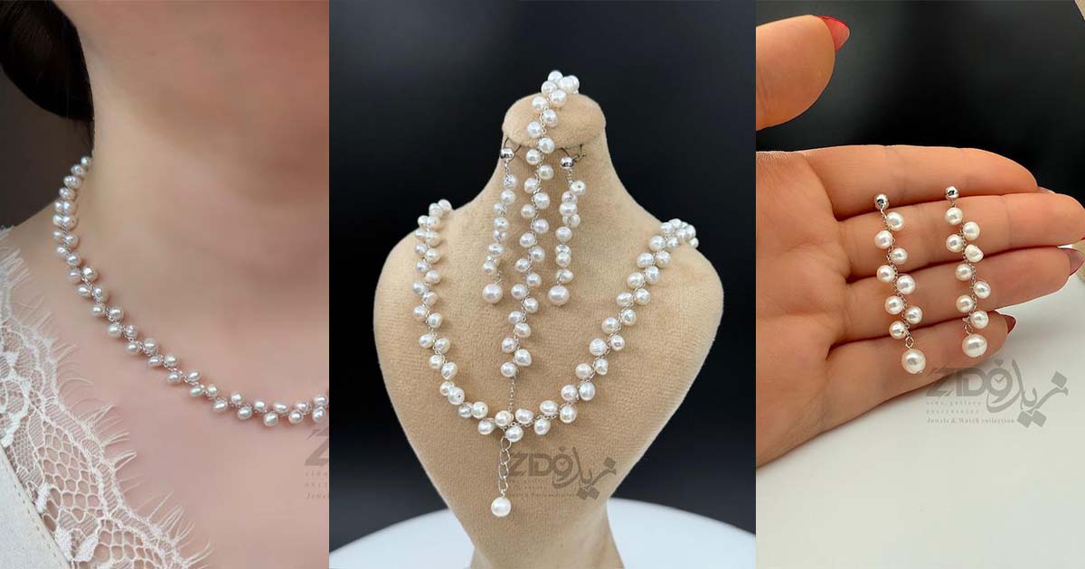 ست مروارید نقره برای هدیه روز مادر